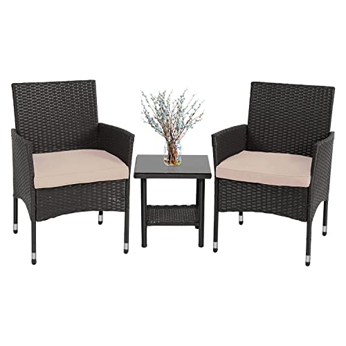 Patio Furniture Set Outdoor Wicker Bistro Rattan Chair Conversation Sets with Coffee Table