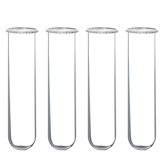 XXXFLOWER Glass Propagation Stations Accessories Glass Test Tubes Tiered Planters Wall Terrarium for Home Office Plant Hanger Flower Vases Wall Decor Hydroponic Cuttings (4 Tube Vases) Clear