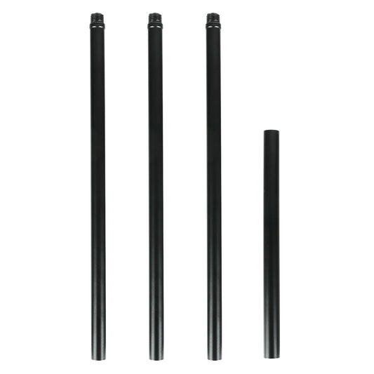 11.8 Inch Matte Black Threaded Extension Rod for Pendant Light, Island Lighting, Chandeliers, Celing Lighting Fixture downrods & Stems