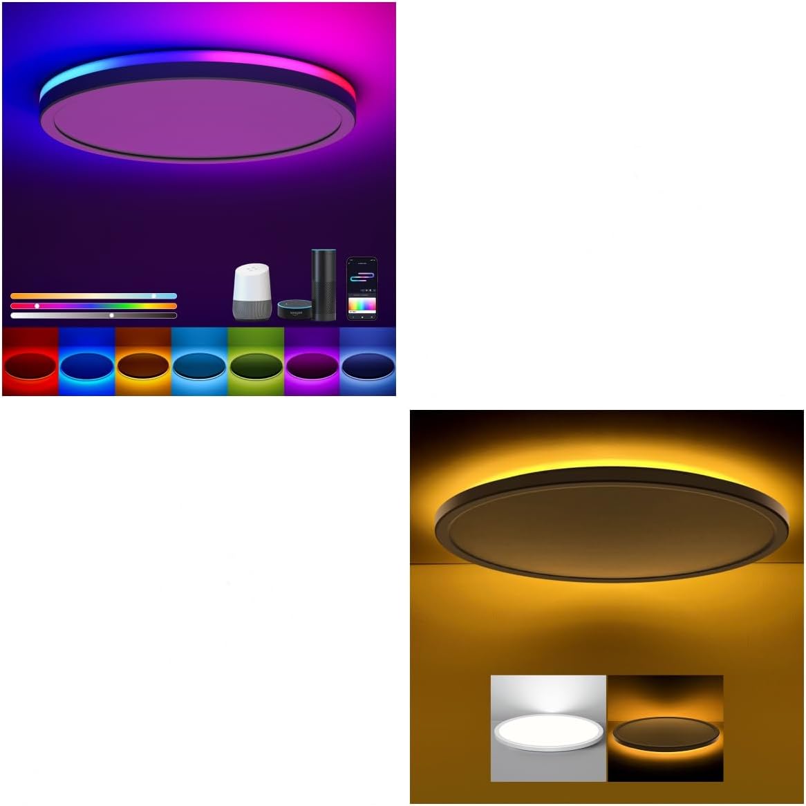 Matane Smart LED Ceiling Light RGB & Dimmable Ceiling Light with Night Light