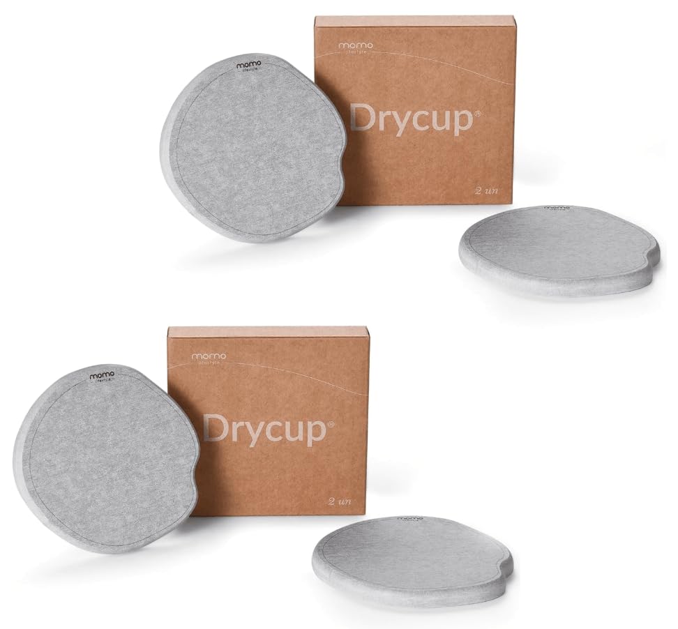 Momo Lifestyle Coasters for Drinks Drycup Stone Coaster Ultra Absorbent Made of Diatomaceous Earth Ideal for Wooden and Coffee Table Non Scratch Condensation Drink Coasters (4 Pack)