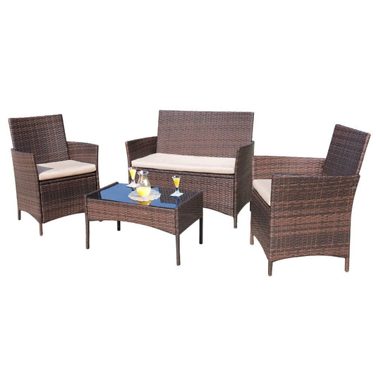 Outdoor  Backyard Porch Garden Poolside Balcony Sets  4 Pieces