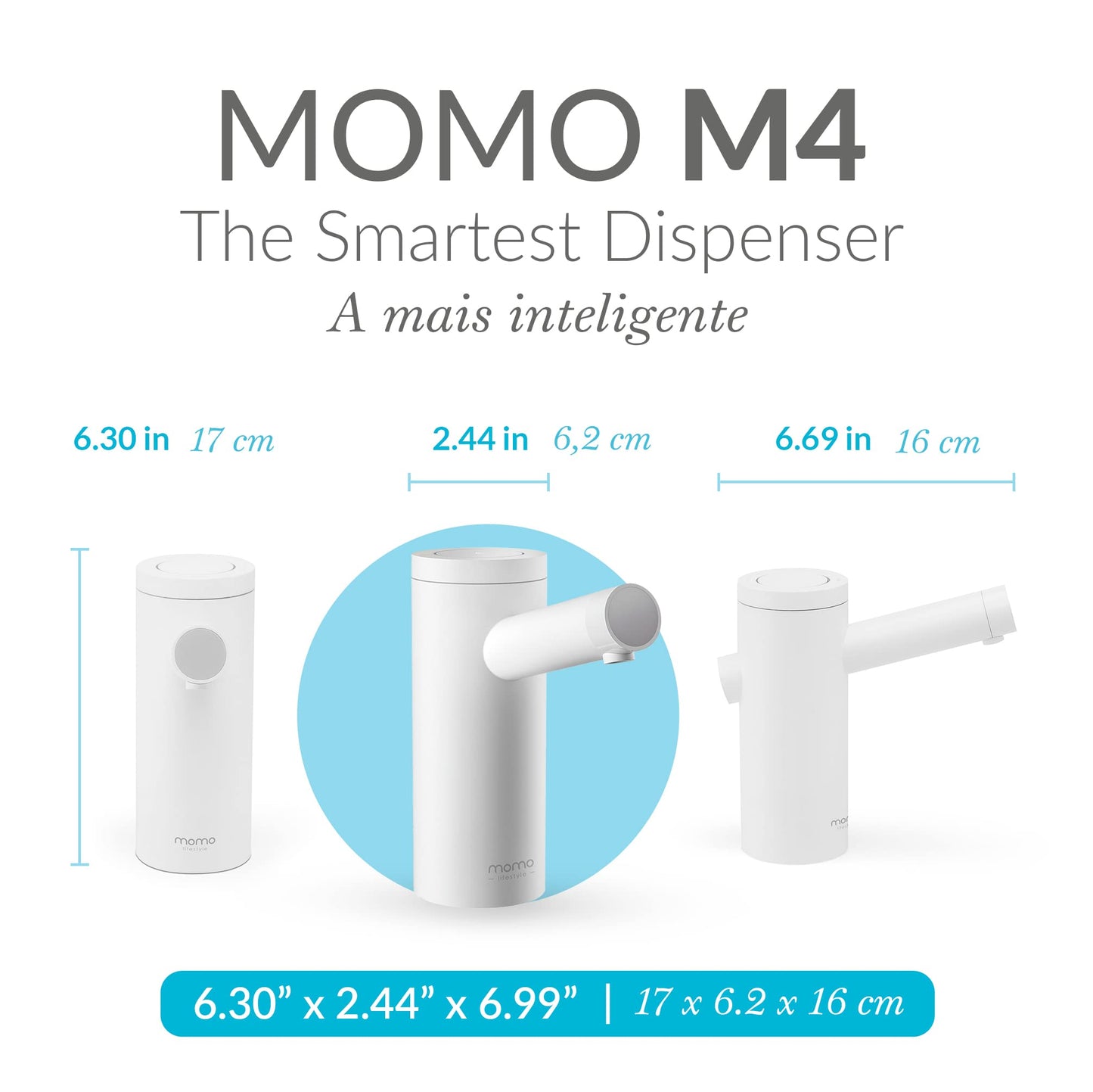 Momo Lifestyle M4 Water Dispenser Automatic Rechargeable Silent + 5 Gallon Bottle Sleeve Neoprene Double Sided (Tropical Dream)