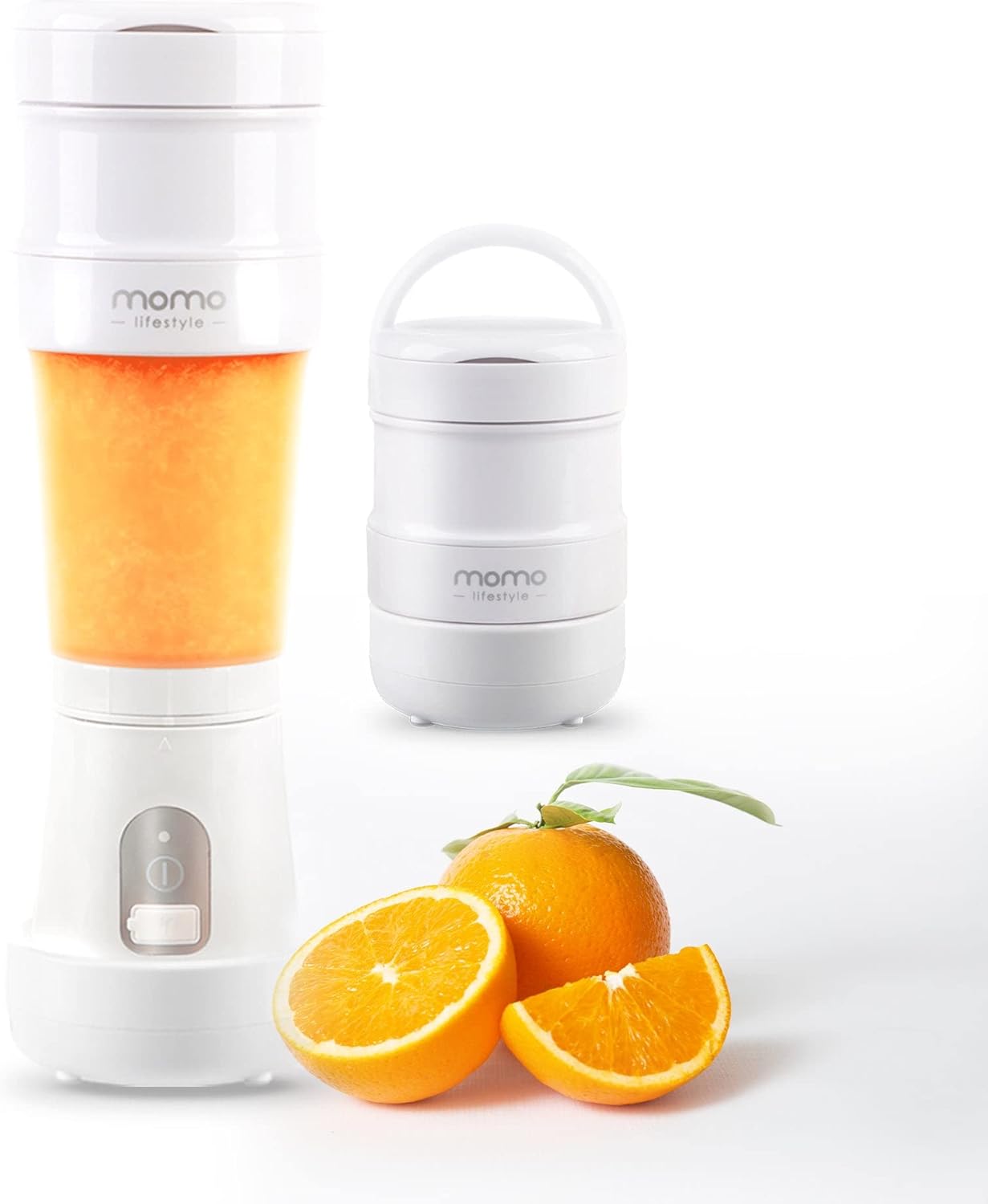 Momo Lifestyle Portable Blender for Smoothies | On-The-Go Mini Blender for Shakes and Smoothies | Small Blender for Smoothies, Collapsible, Rechargeable, BPA-Free Travel Blender for Healthy Drinks