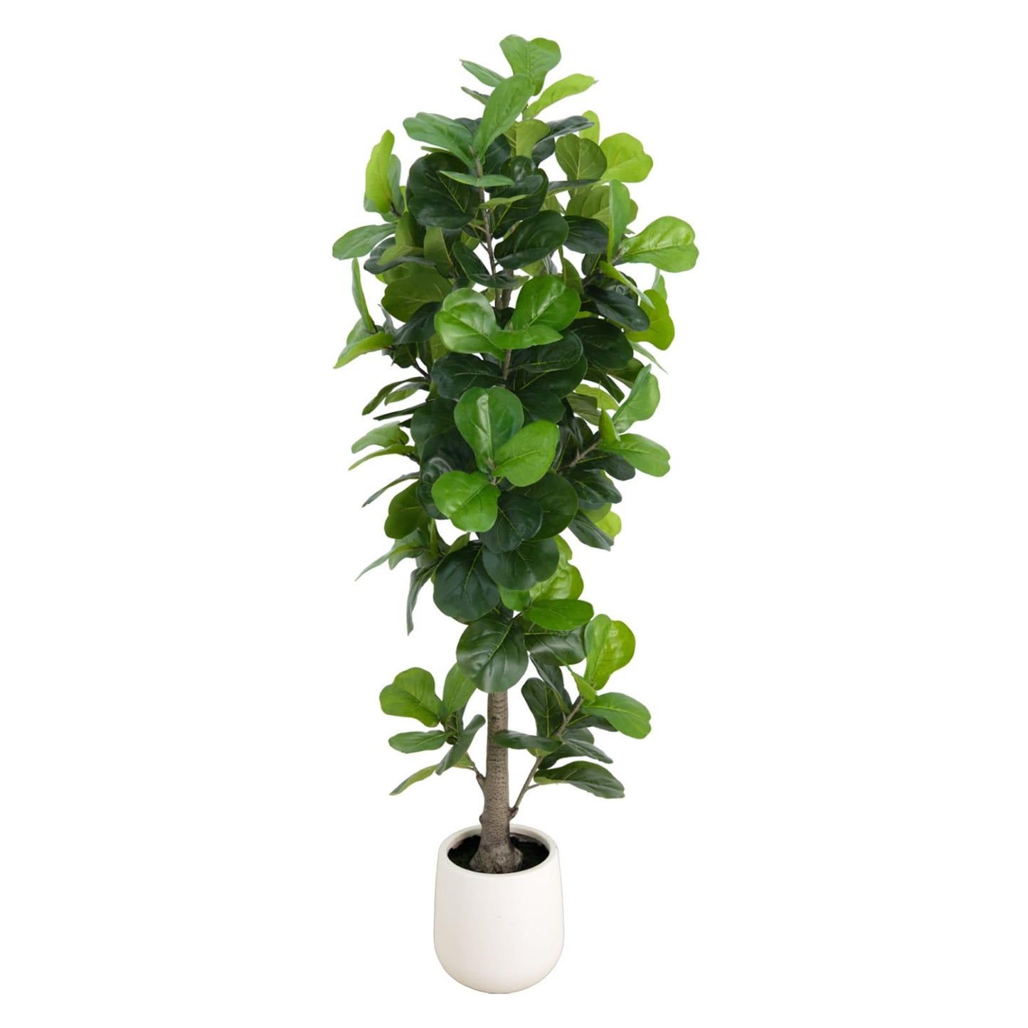 Fiddle Leaf Fig Tree Artificial 5FT, Fake Fig Leaf Tree with Plastic Pot for Home Office Living Room Tall Faux Plants Floor Decor Indoor