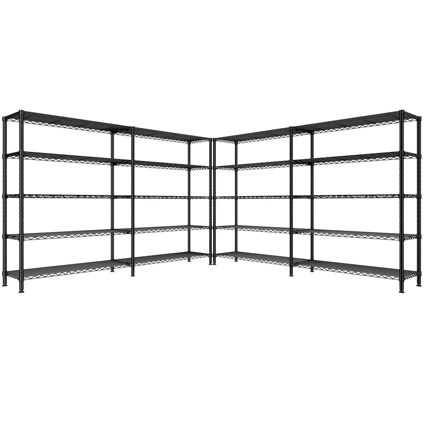 REIBII 69" W Storage Shelves Heavy Duty Load 1600LB,Garage Shelving 5-Tier Wire Shelving Unit Metal Shelves for Storage Adjustable Shelving Rack for Pantry Kitchen Bathroom 69" Wx15.75 Dx72.5 H