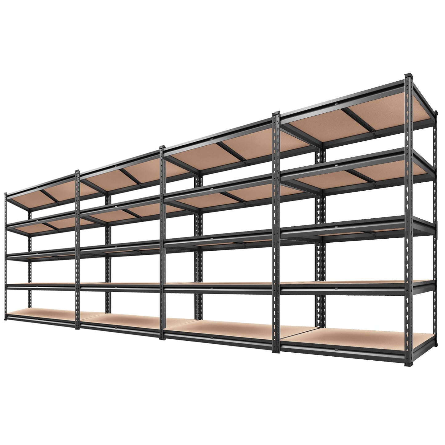 REIBII 2500LBS Garage Shelving 72''H Storage Shelves Heavy Duty Shelving 5 Tier Metal Shelves for Garage Shelves Adjustable Shelving Units and Storage for Closet Pantry Shelf, 72" H x 40" W x 20" D