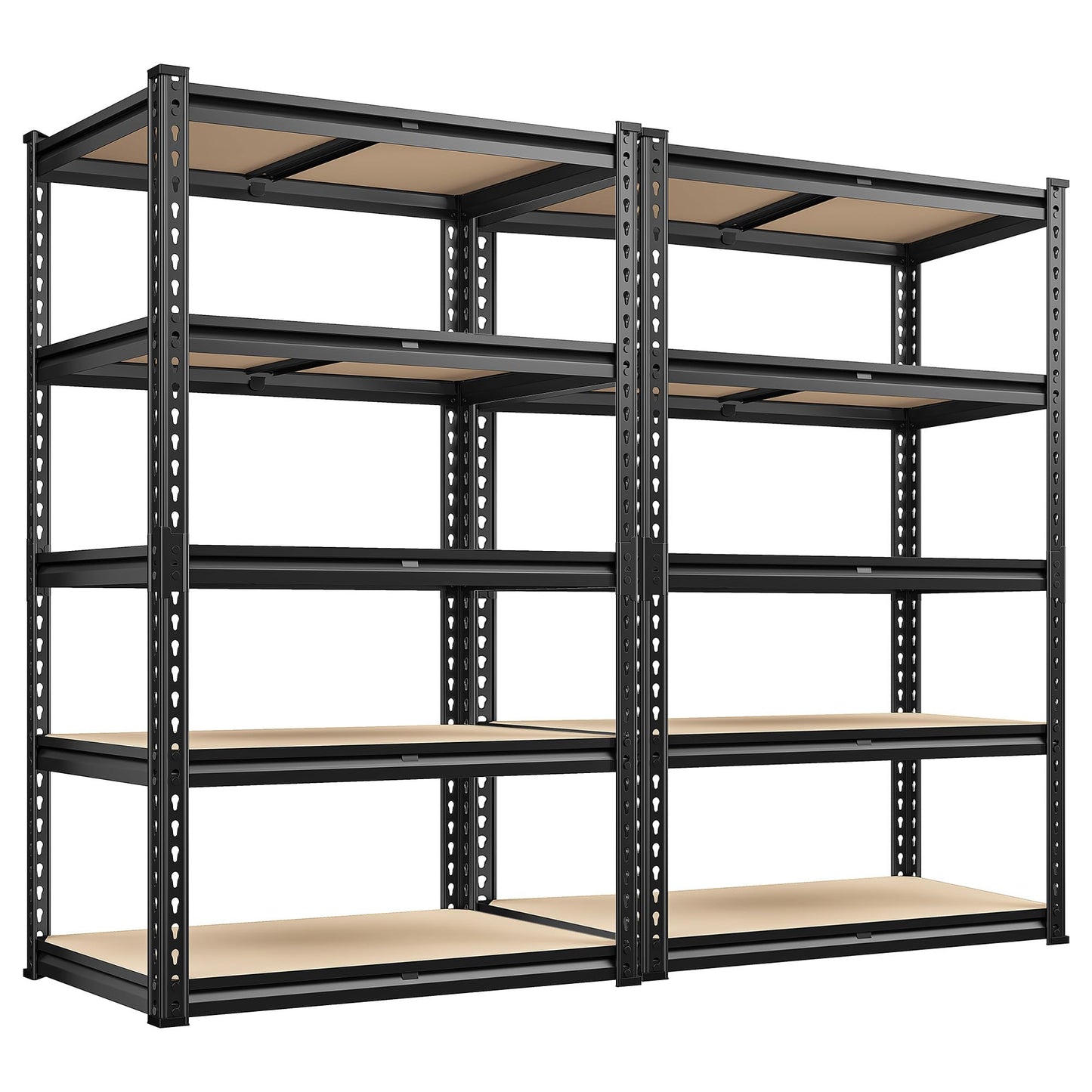 REIBII Storage Shelves 2020LBS Garage Shelving Heavy Duty 5-Tier Metal Shelving Units for Storage Adjustable Utility Shelf Rack for Kitchen Warehouse Basement 28" W x 12" D x 59.8" H, Black