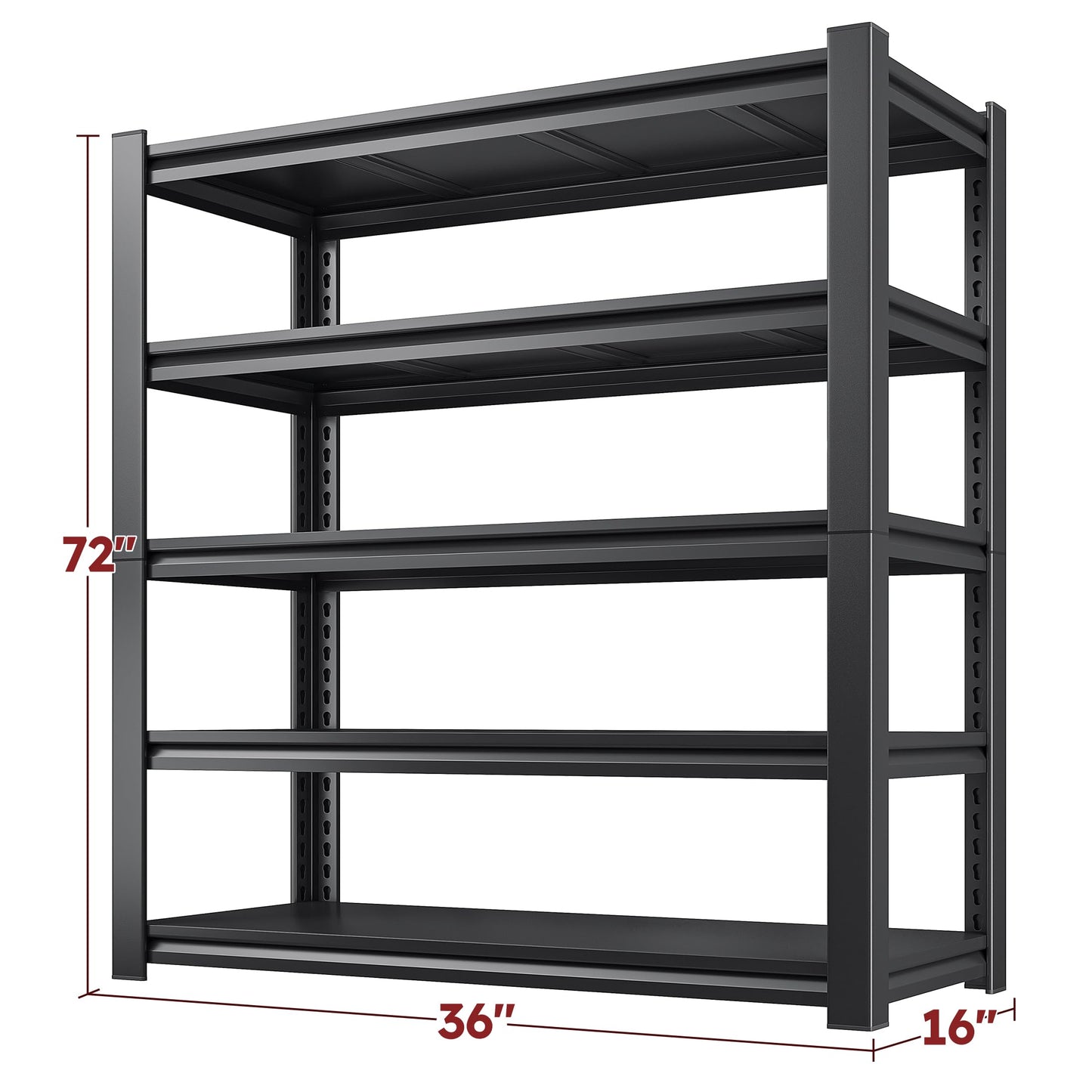 REIBII Garage Shelving 3000LBS Storage Shelves Heavy Duty Shelving Adjustable Industrial Metal Shelving Units for Garage, Basement,Pantry,Warehouse, School,Commercial,36" W x 16" D x 72" H