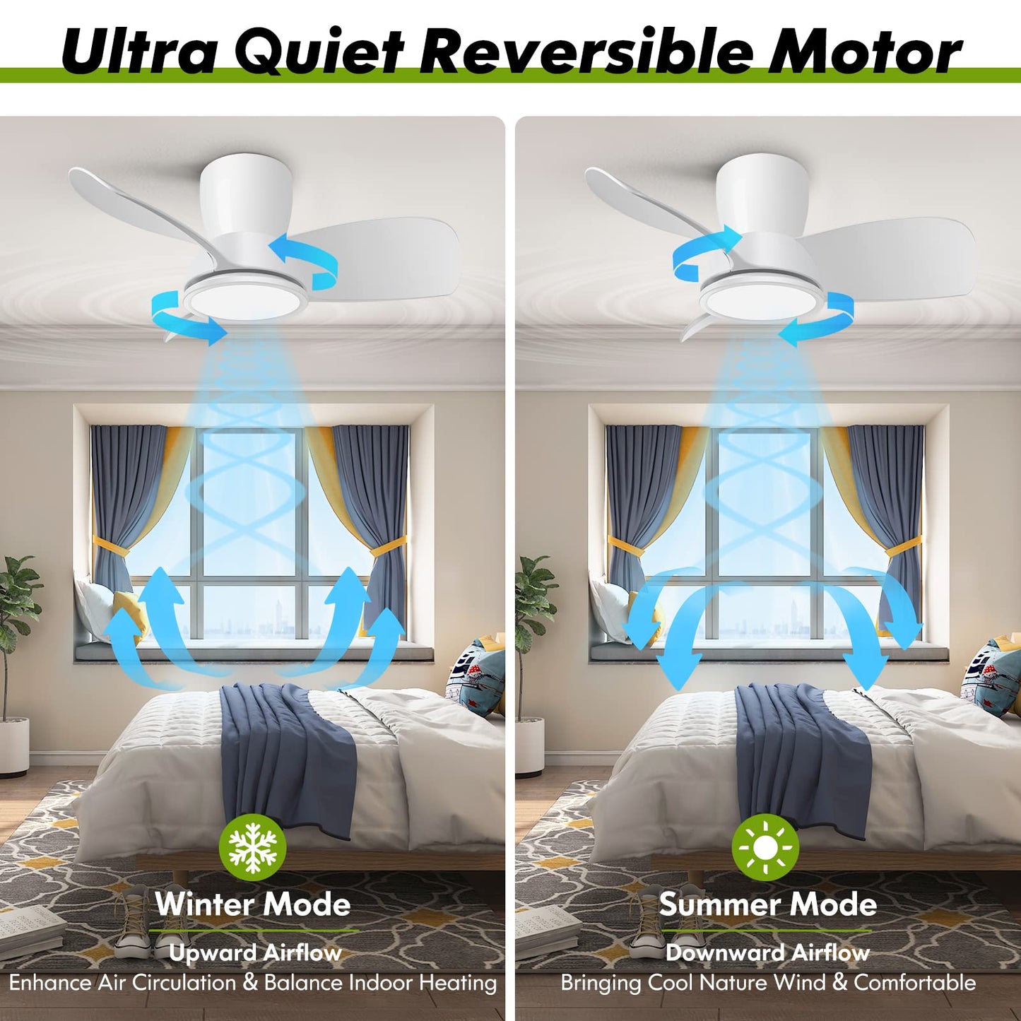 30 Inch Ceiling Fans with Lights, Quiet Black Ceiling Fan with Remote, Dimmable Ceiling Fan Light with 2700K/4000K/5000K, Modern Reversible Ceiling Fan for Bedroom Kitchen Living Room Covered Outdoor