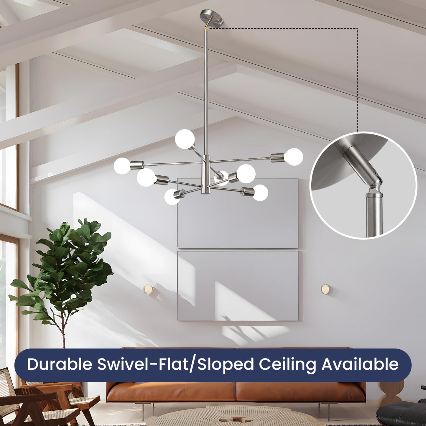 Modern Chandelier Ceiling Light Fixture Sputnik Chandeliers Gold and Black Farmhouse Chandelier Over Table 12-Light Height Adjustable Chandeliers for Dining Room, Living Room,Kitchen Island