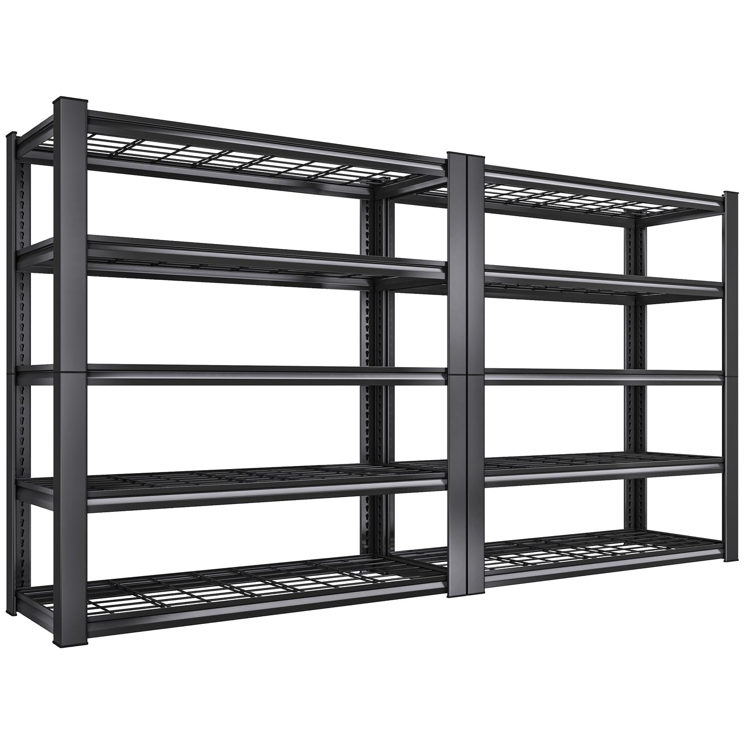 REIBII 3010LBS Storage Shelves,72"H Garage Shelving Heavy Duty Shelving Units and Storage, 5 Tier Wire Shelving Adjustable Metal Shelving for Garage Shelves, Utility Shelf Rack, 72"H*35.5" W*16" Black