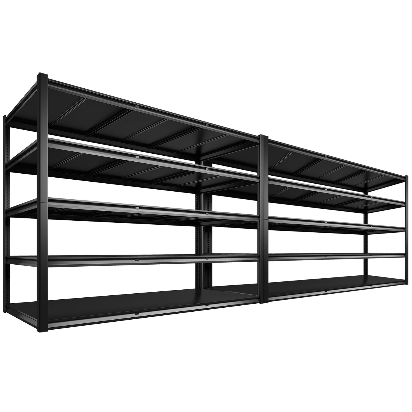 REIBII 60" W Garage Shelving 3000LBS Heavy Duty Storage Shelves, Adjustable 5 Tier Metal Shelves for Storage Rack Industrial Shelf, Garage Storage Shelving Unit, 60" W x 24" D x 72" H