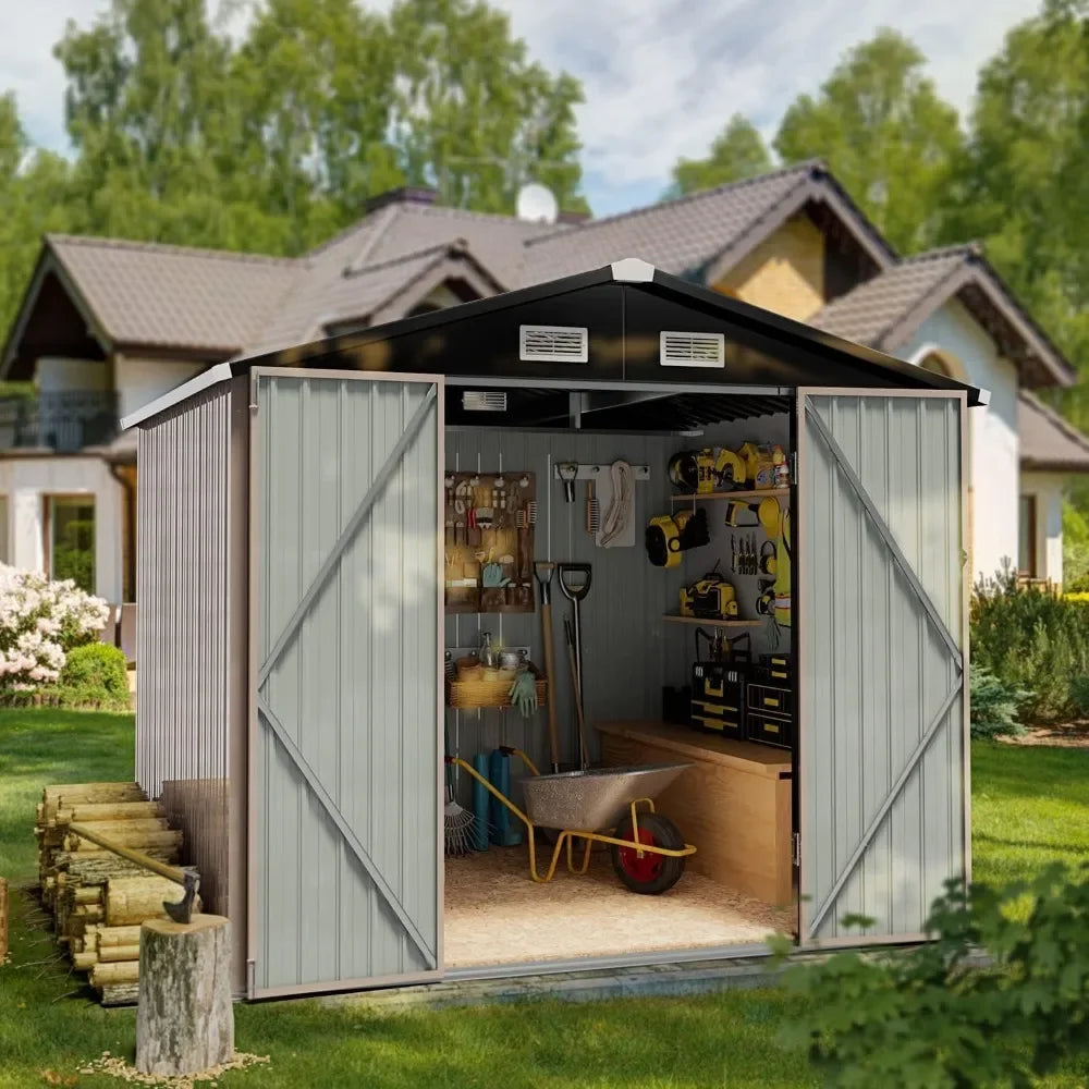 Outdoor Storage Shed, 6.4 Ftx4Ft, Outdoor Storage Shed