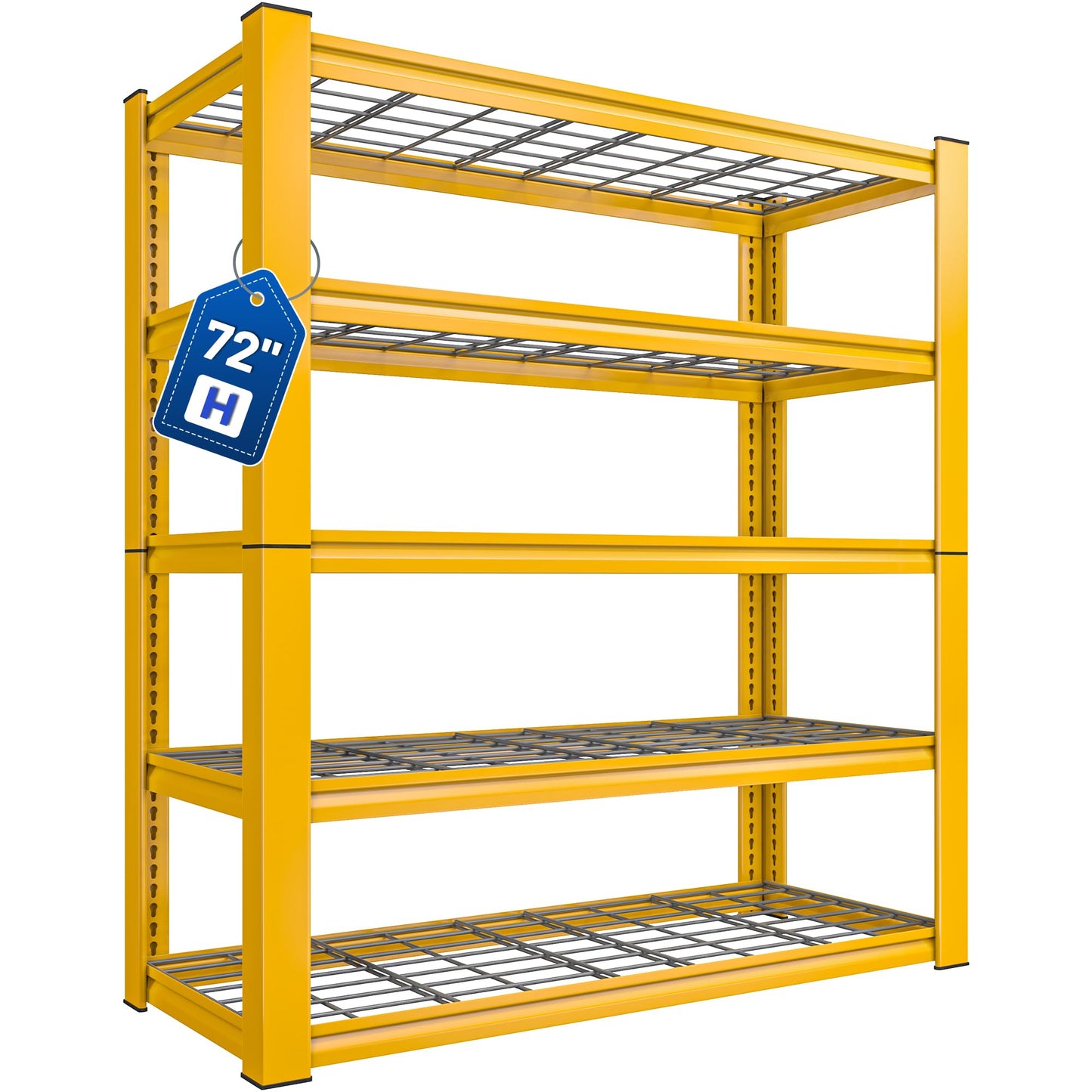 REIBII 3010LBS Storage Shelves,72"H Garage Shelving Heavy Duty Shelving Units and Storage, 5 Tier Wire Shelving Adjustable Metal Shelving for Garage Shelves, Utility Shelf Rack, 72"H*35.5" W*16" Black