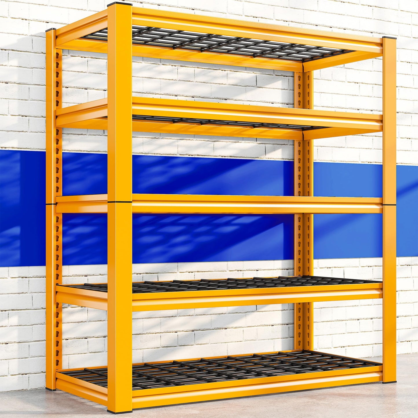 REIBII Garage Shelving 3000LBS Storage Shelves Heavy Duty Shelving Adjustable Industrial Metal Shelving Units for Garage, Basement,Pantry,Warehouse, School,Commercial,36" W x 16" D x 72" H