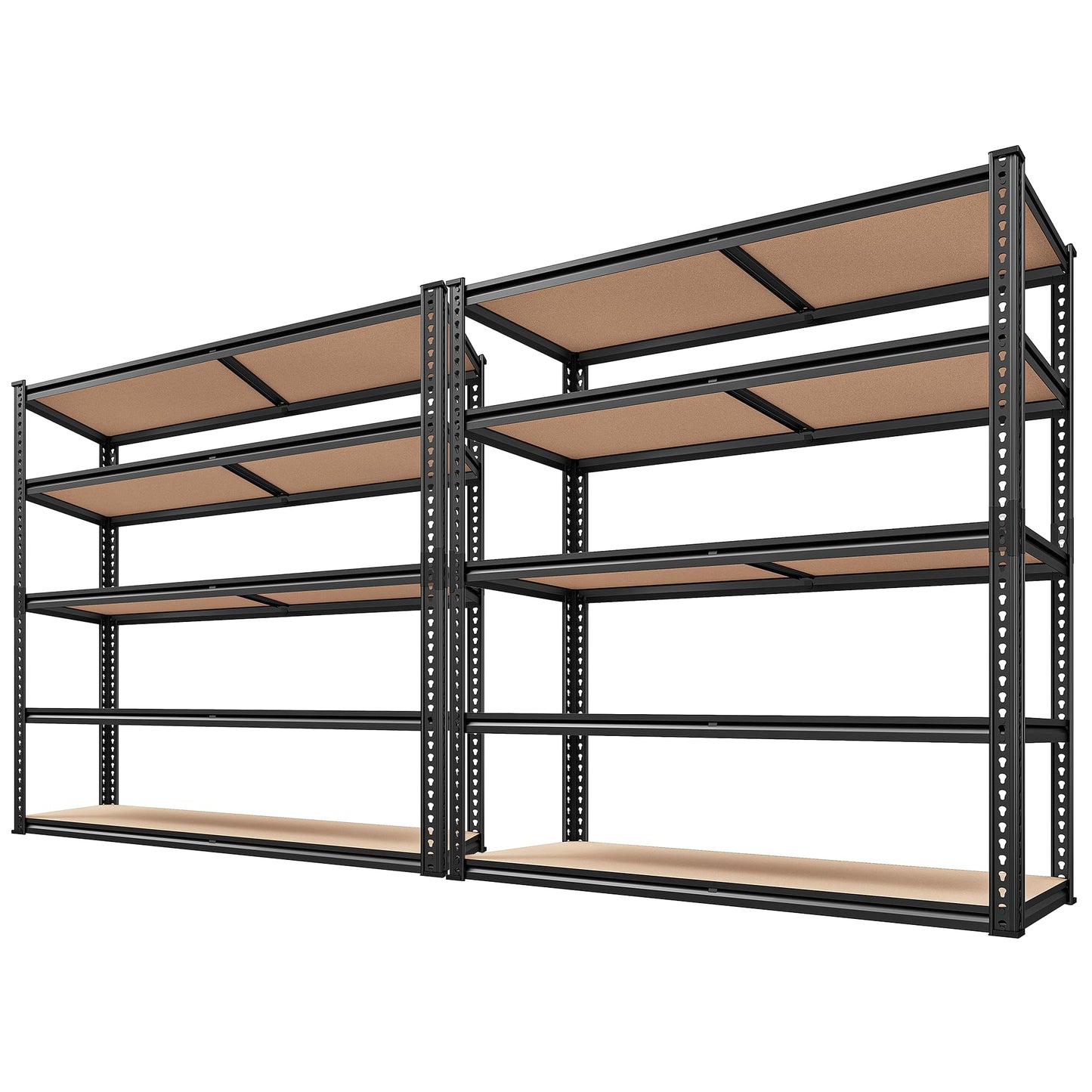 REIBII 2500LBS Garage Shelving 72''H Storage Shelves Heavy Duty Shelving 5 Tier Metal Shelves for Garage Shelves Adjustable Shelving Units and Storage for Closet Pantry Shelf, 72" H x 40" W x 20" D