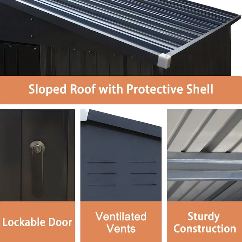 8-Ft X 12-Ft Galvanized Steel Storage Shed