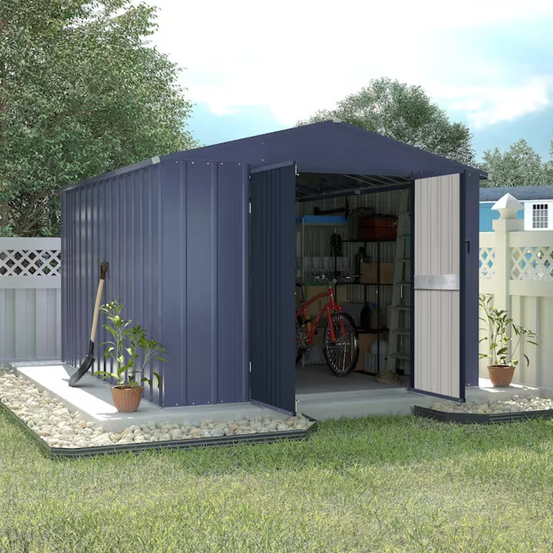 8-Ft X 12-Ft Galvanized Steel Storage Shed